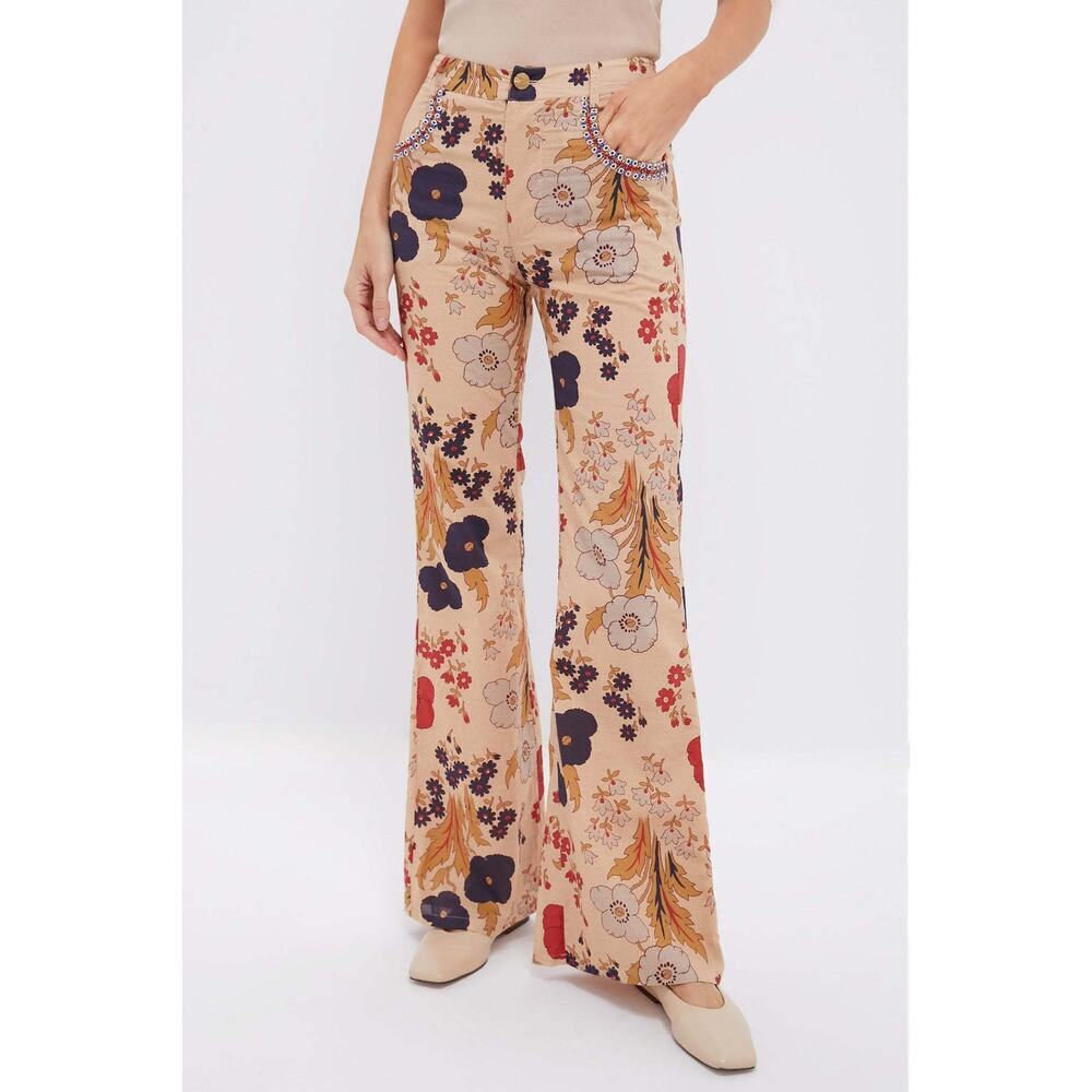 ALIX OF BOHEMIA Nude Poppy Bunny Vintage Pants Size 4 NWT Retail $590 Tuckernuck